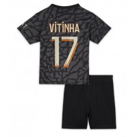 Camisa de time de futebol Paris Saint-Germain Vitinha Ferreira #17 Replicas 3º Equipamento Infantil 2023-24 Manga Curta (+ Calças curtas)